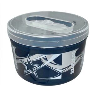 🏈$4🏈 NEW NFL Dallas Cowboys Food Storage Container Blue White 11.5 oz, 340 mL